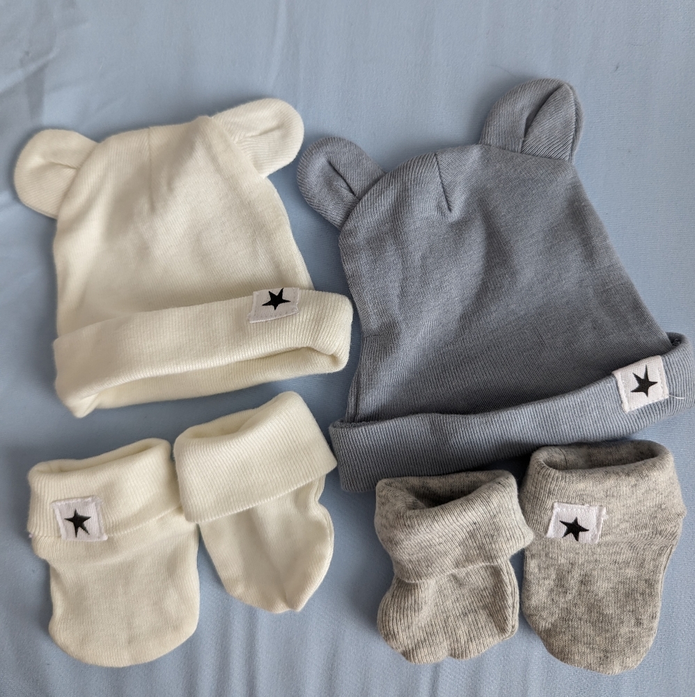 Bear Ear Toque and scratch mittens